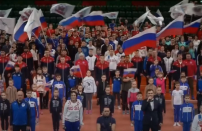 Новосибирские спортсмены организовали патриотический флешмоб в поддержку Президента России