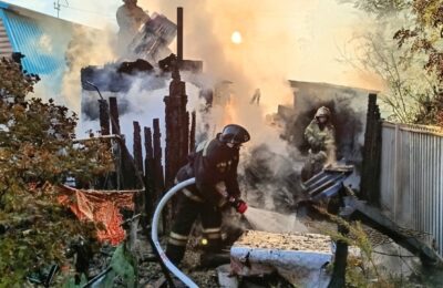 Надворные постройки сгорели в дачном обществе в Бердске