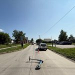 Самокатчик столкнулся с иномаркой в Бердске