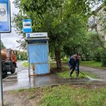 Остановки моют в Бердске