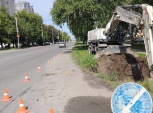 На остановке «Спортивная» в Бердске ведут работы на сетях