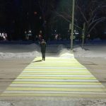 В Бердске запустили голографический проектор на пешеходном переходе