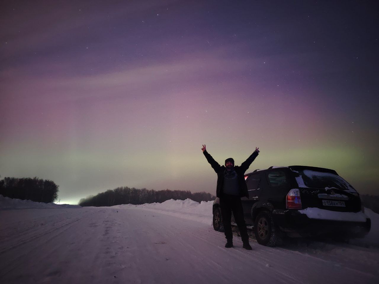 Северное сияние снял астрофотограф из Новосибирска
